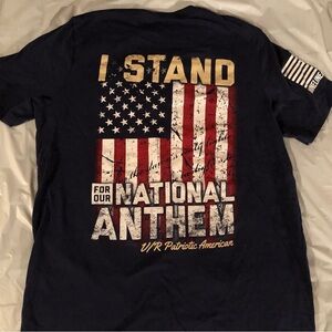 Navy Patriotic American Flag Men's T-Shirt